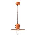 Lampa wisząca z żelaza i ręcznie robionej ceramiki przemysłowej - Urban Viadurini