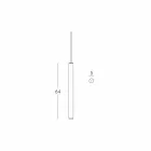 Lampa suspensyjna metakrylu Slide Flux Wisząca cienka wykonana we Włoszech Viadurini