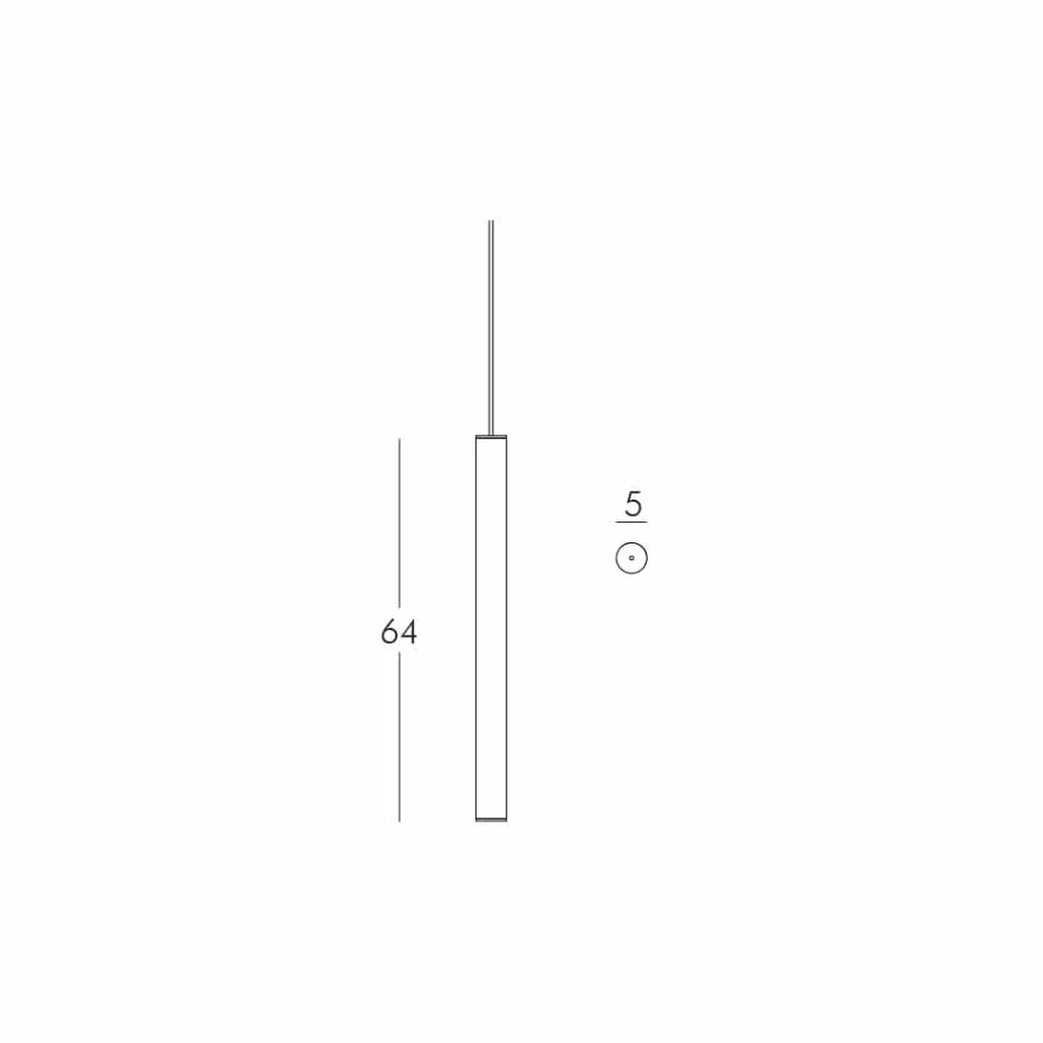 Lampa suspensyjna metakrylu Slide Flux Wisząca cienka wykonana we Włoszech Viadurini