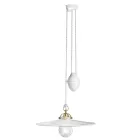 Lampa wisząca Ups and Down z żelaza i błyszczącej ceramiki 2 rozmiary - Asti Viadurini