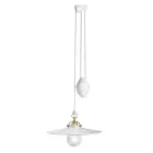 Lampa wisząca Ups and Down z żelaza i błyszczącej ceramiki 2 rozmiary - Asti Viadurini