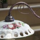 Lampa wisząca 2 światła z ręcznie robionej ceramiki z Passanastri - Neapol Viadurini