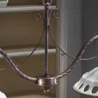 Lampa wisząca 2 światła z ręcznie robionej ceramiki z Passanastri - Neapol Viadurini