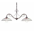 Lampa wisząca 2 światła z ręcznie robionej ceramiki z Passanastri - Neapol Viadurini