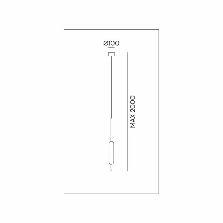 Lampa wisząca z 1, 3 lub 6 światłami w mosiądzu Nowoczesny design - Typha od Il Fanale Viadurini