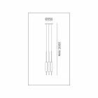 Lampa wisząca z 1, 3 lub 6 światłami w mosiądzu Nowoczesny design - Typha od Il Fanale Viadurini