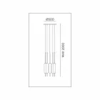 Lampa wisząca z 1, 3 lub 6 światłami w mosiądzu Nowoczesny design - Typha od Il Fanale Viadurini