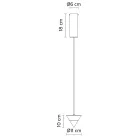Lampa wisząca z czarnego drutu aluminiowego i dużego stożka - Mercado Viadurini