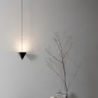 Lampa wisząca z czarnego drutu aluminiowego i dużego stożka - Mercado Viadurini