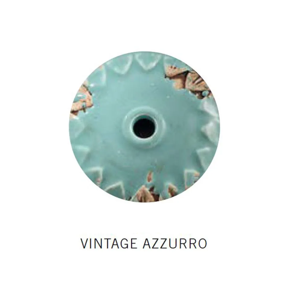 Ręcznie wykonana lampa wisząca z żelaza i ceramiki z siatką - przemysłowa Viadurini