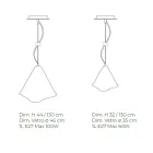 Ręcznie wykonana lampa wisząca z dmuchanego szkła weneckiego 35 46 cm - Mary Viadurini