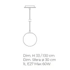 Ręcznie wykonana lampa wisząca z dmuchanego szkła weneckiego - Nova Viadurini