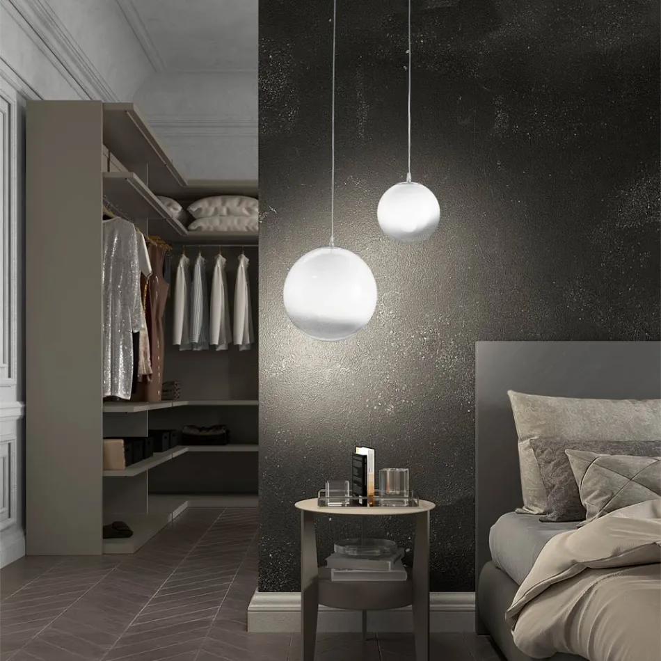 Ręcznie wykonana lampa wisząca z dmuchanego szkła weneckiego - Nova Viadurini