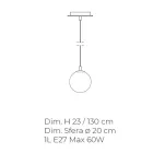 Ręcznie wykonana lampa wisząca z dmuchanego szkła weneckiego - Nova Viadurini