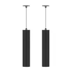 Lampa wisząca wpuszczana z białego lub czarnego aluminium, 2 sztuki - Rebolla Viadurini