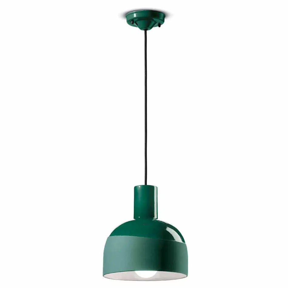 Lampa wisząca w stylu retro w ceramice Made in Italy - Ferroluce Caxixi Viadurini