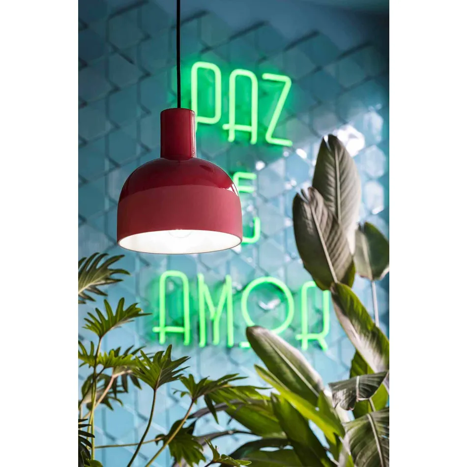Lampa wisząca w stylu retro w ceramice Made in Italy - Ferroluce Caxixi Viadurini