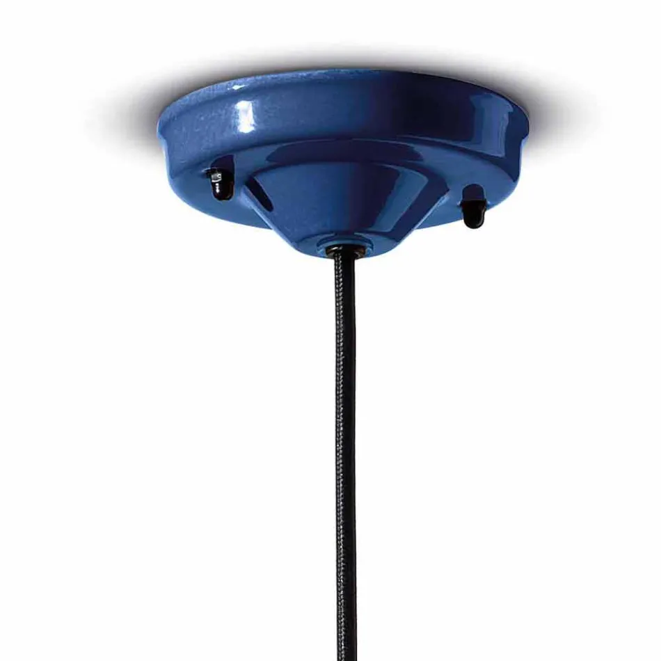 Lampa wisząca w stylu retro w ceramice Made in Italy - Ferroluce Caxixi Viadurini