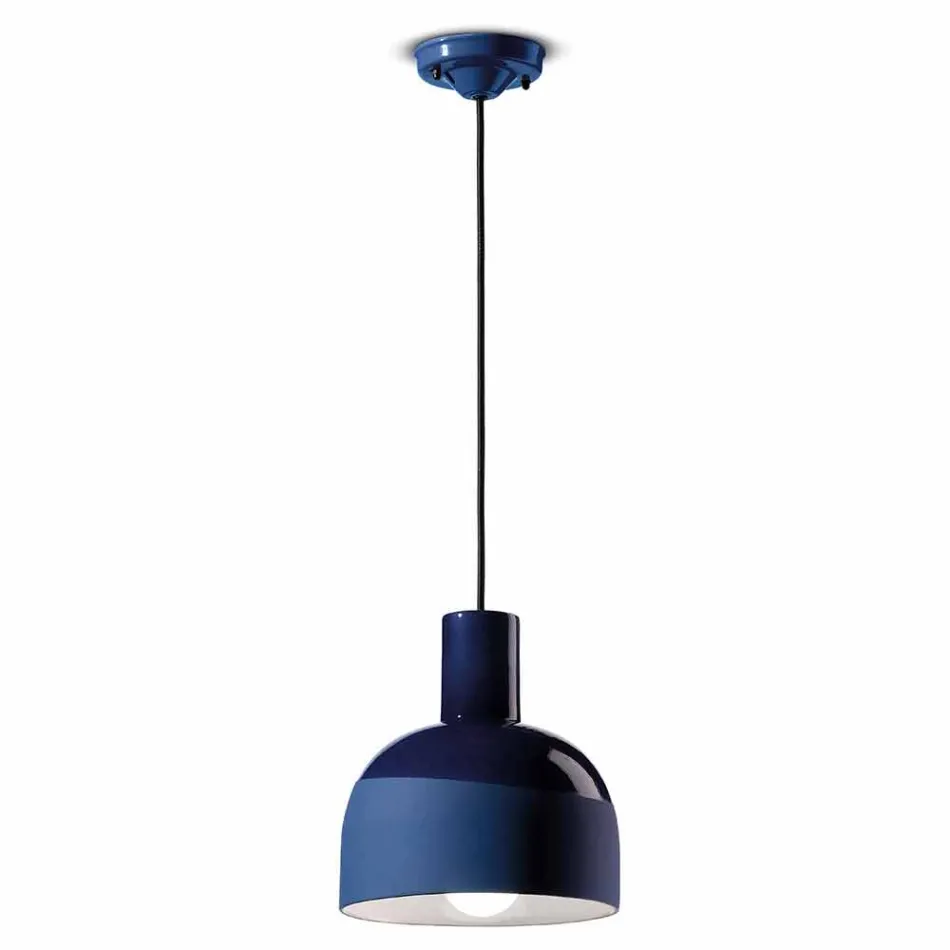 Lampa wisząca w stylu retro w ceramice Made in Italy - Ferroluce Caxixi Viadurini