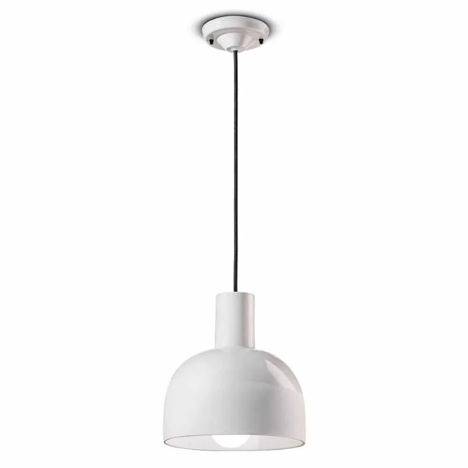 Lampa wisząca w stylu retro w ceramice Made in Italy - Ferroluce Caxixi Viadurini