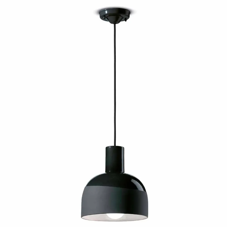 Lampa wisząca w stylu retro w ceramice Made in Italy - Ferroluce Caxixi Viadurini