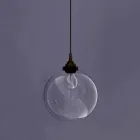 Zaprojektuj lampę wiszącą z metalu i przezroczystego szkła Made in Italy - Clizia Viadurini