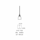 Zaprojektuj lampę wiszącą z metalu i przezroczystego szkła Made in Italy - Clizia Viadurini