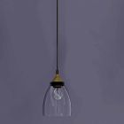 Zaprojektuj lampę wiszącą z metalu i przezroczystego szkła Made in Italy - Clizia Viadurini
