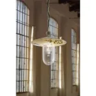 Zewnętrzna lampa wisząca z aluminium ręcznie malowane kwiaty - Genoa Viadurini