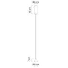 Lampa wisząca Czarny aluminiowy stożek z drutu Mały minimalistyczny design - Mercado Viadurini