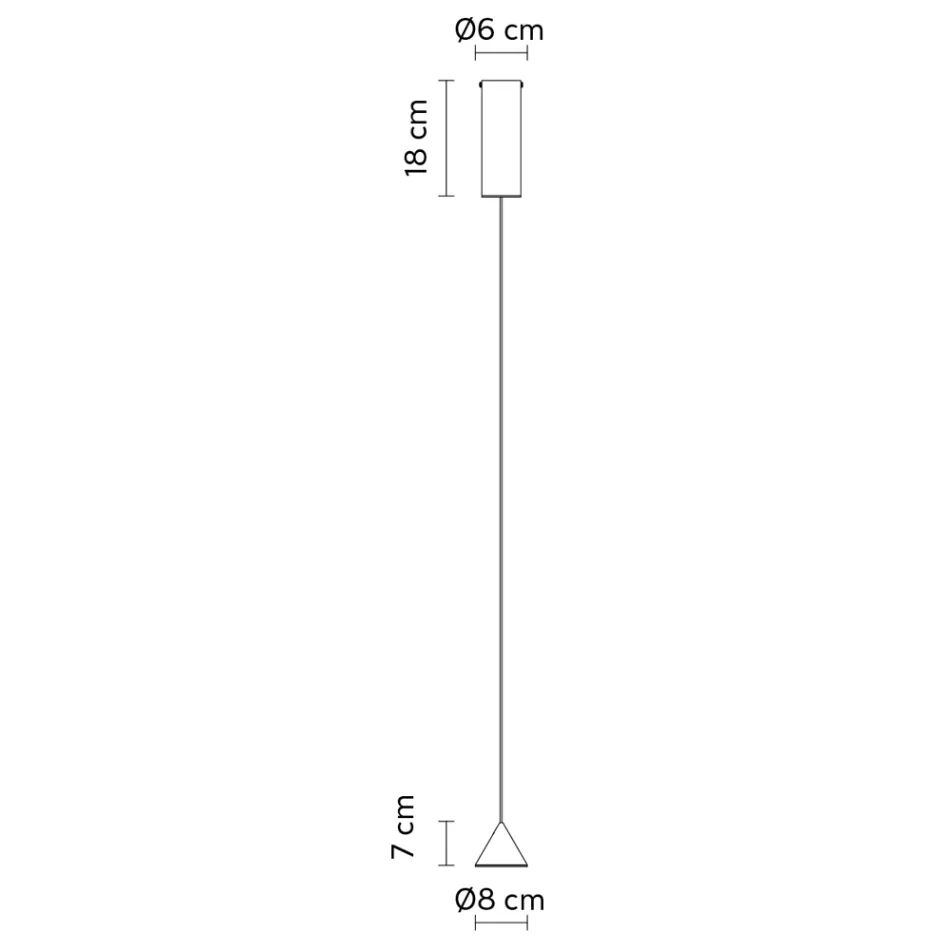 Lampa wisząca Czarny aluminiowy stożek z drutu Mały minimalistyczny design - Mercado Viadurini