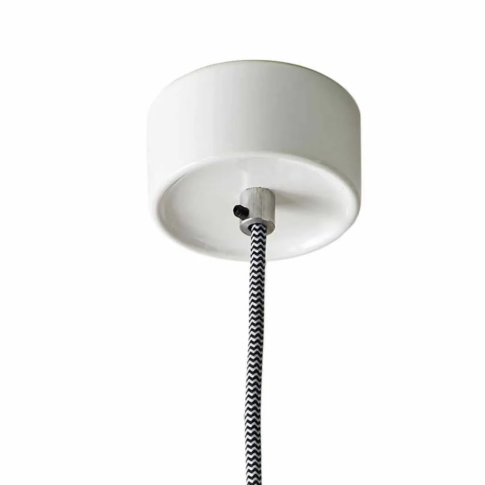 Lampa wisząca w ceramice i nowoczesne aluminium wykonane we Włoszech w Azji Viadurini