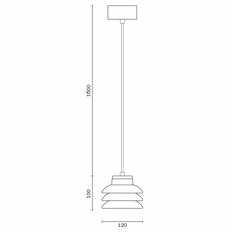 Lampa wisząca w ceramice i nowoczesne aluminium wykonane we Włoszech w Azji Viadurini