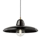 Lampa wisząca z czarnej ceramiki i żelaza Industrial Vintage Design - Bew Viadurini