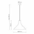 Lampa wisząca z antracytowej kamionki i białym nowoczesnym wystrojem wnętrza - Edmondo Viadurini