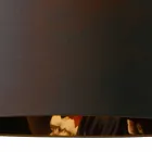 Lampa wisząca z antracytowego lnu z wewnętrznym wzorem, 2 rozmiary - Bramosia Viadurini