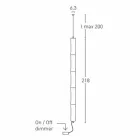 Lampa wisząca z białego polietylenu i metalu Made in Italy - Asturia Viadurini