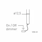 Lampa wisząca z białego polietylenu i metalu Made in Italy - Asturia Viadurini