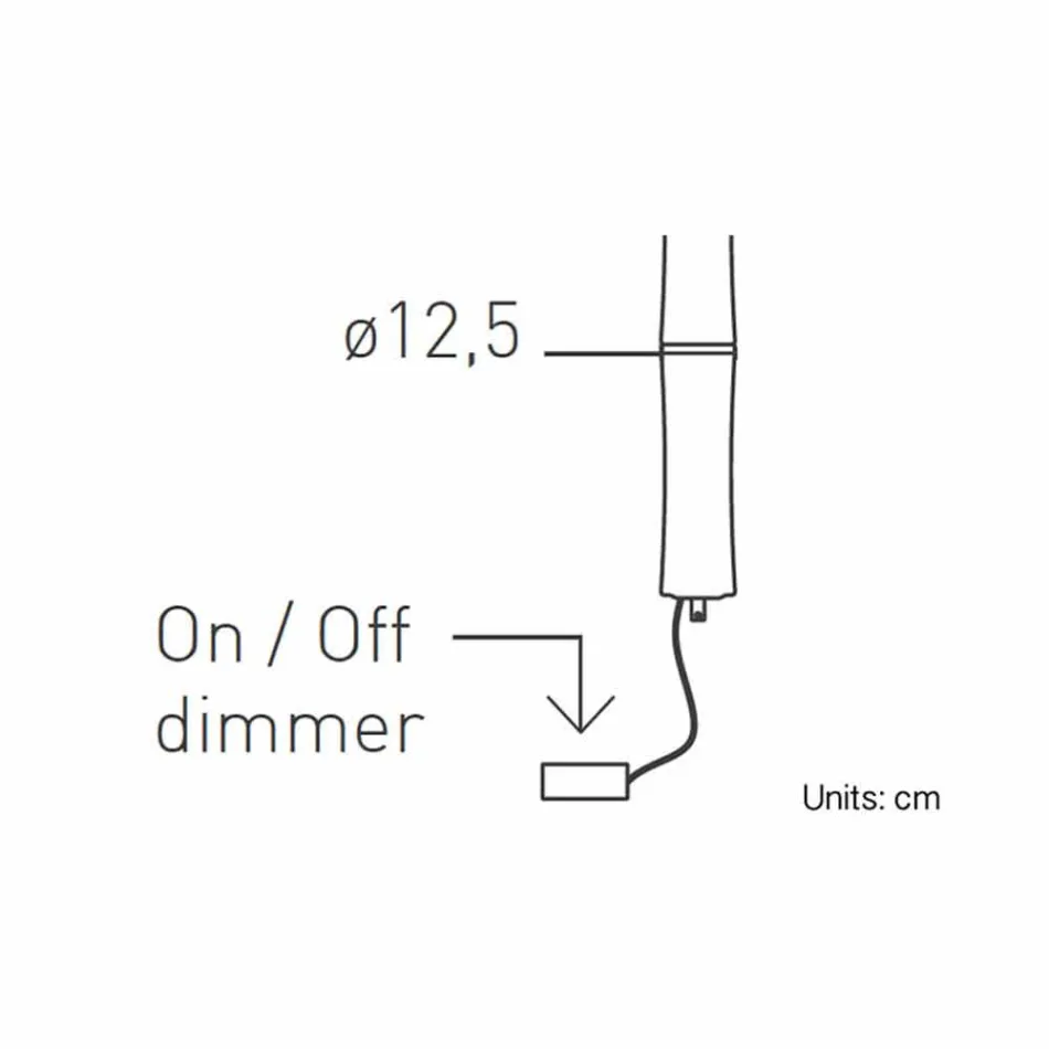 Lampa wisząca z białego polietylenu i metalu Made in Italy - Asturia Viadurini