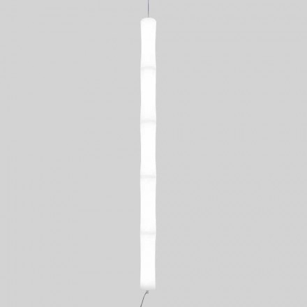 Lampa wisząca z białego polietylenu i metalu Made in Italy - Asturia Viadurini