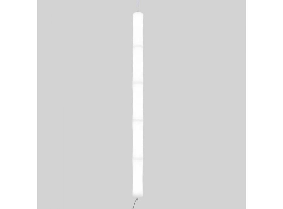 Lampa wisząca z białego polietylenu i metalu Made in Italy - Asturia Viadurini