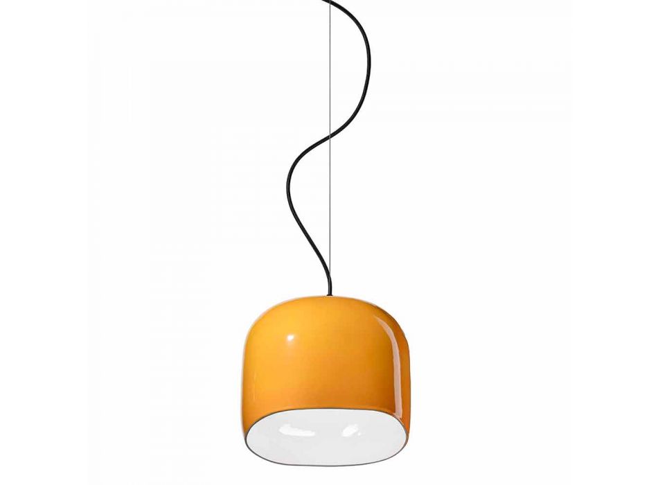 Ceramiczna lampa wisząca w stylu vintage Made in Italy - Ferroluce Ayrton Viadurini
