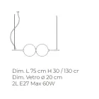 Lampa wisząca z ręcznie dmuchanego szkła weneckiego - Jupiter Viadurini