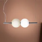 Lampa wisząca z ręcznie dmuchanego szkła weneckiego - Jupiter Viadurini