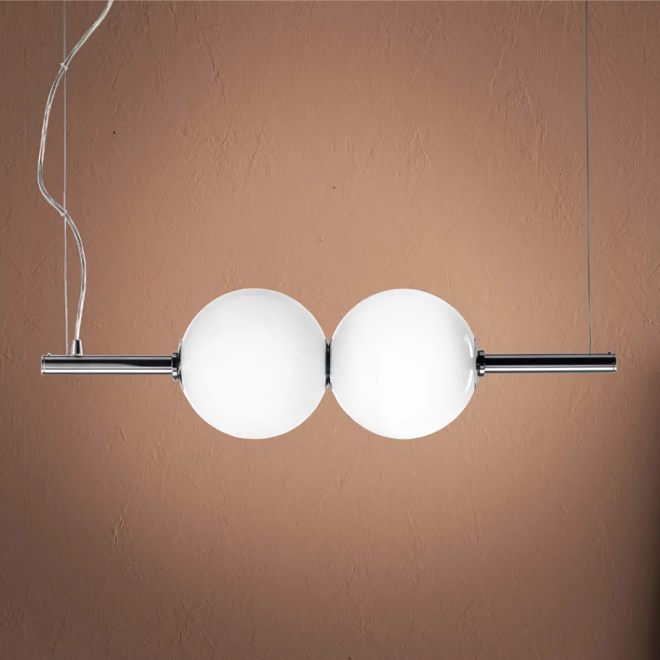 Lampa wisząca z ręcznie dmuchanego szkła weneckiego - Jupiter Viadurini