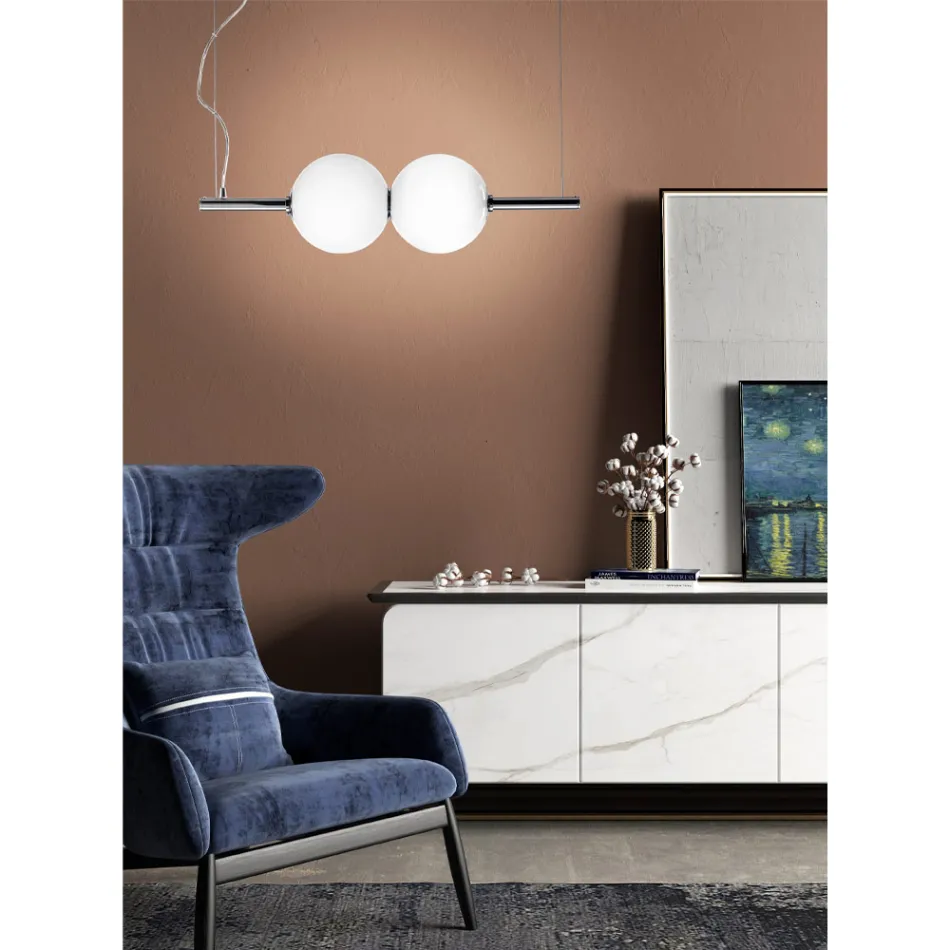 Lampa wisząca z ręcznie dmuchanego szkła weneckiego - Jupiter Viadurini