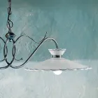 Liniowa lampa wisząca 2 światła Ceramiczny efekt haftu rękodzieła - Ravenna Viadurini