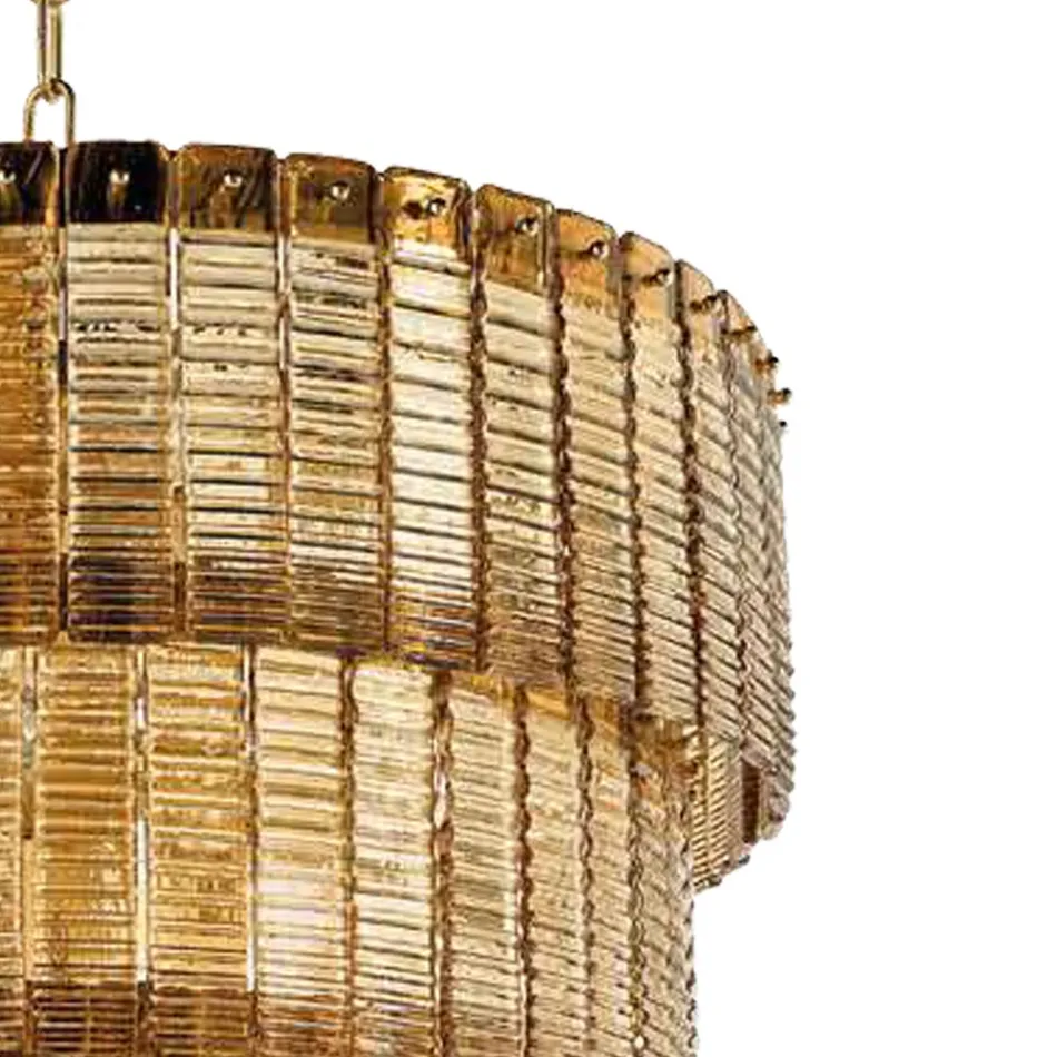 Nowoczesna lampa wisząca z luksusowego, ręcznie wykonanego szkła Made in Italy - Valadier Viadurini