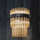 Nowoczesna lampa wisząca z luksusowego dmuchanego szkła Made in Italy - Maesta Viadurini