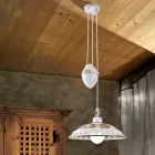 Ręcznie wykonana ceramiczna lampa wisząca w górę i w dół z Passanastri - Neapol Viadurini